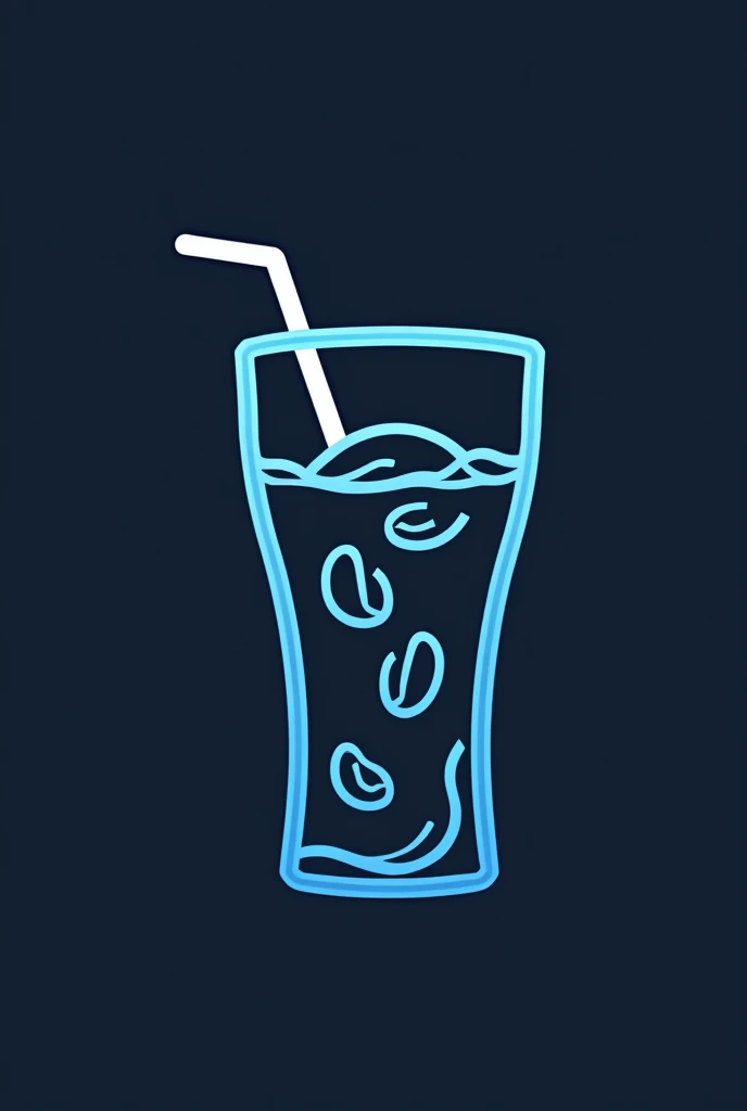 Draw logo ice drink aesthetic line style simple