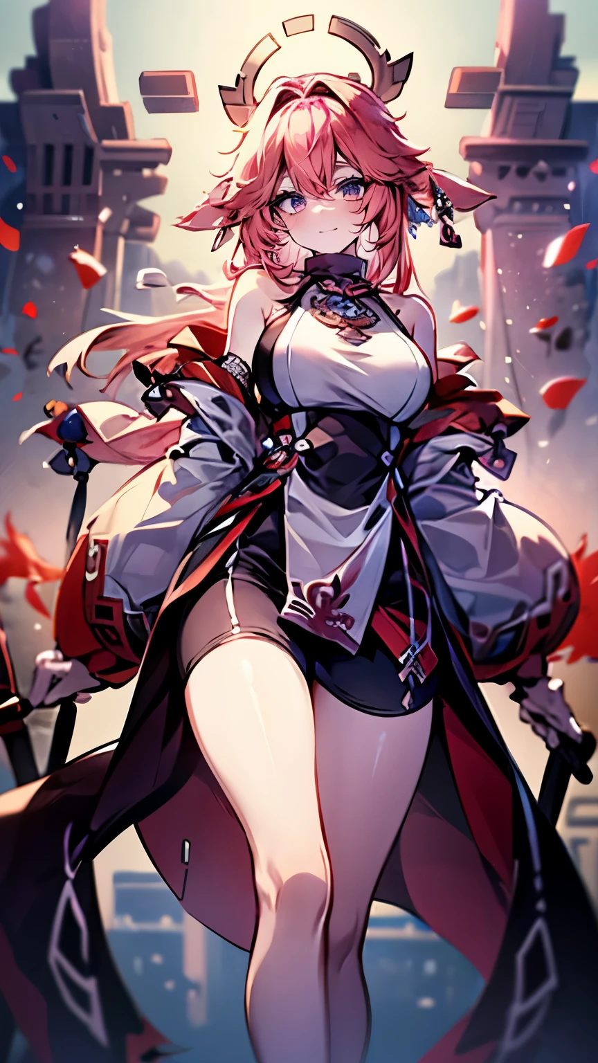 （Very delicate and beautiful：1.2）super model,,Beautiful breasts,voluptuous,【bike shorts】,,【3girls】,,Highest quality, High resolution, 8k,mini skirt.Three Girls.cyber punk.Mechanical Sword