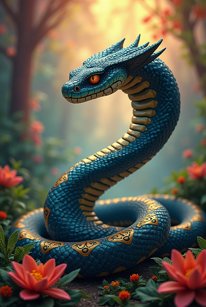 Make a picture of cobra representing nag panchmi