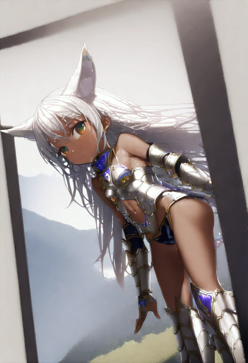 (Blade_nia), (small_female), (By Slugbox), (by cutesexyrobutts), ((tiny_breasts:1.5)), ((Massive_exceedingly_extremely_wide_hips)), [thick thighs:0.4], (white_tail), seductive, (long_legs), (Perfect_eyes), long_eyelashes, sexy, 1080p, (best quality), (masterpiece)