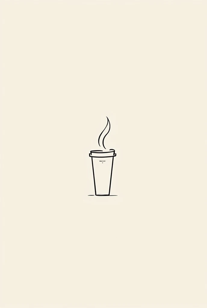 logo ice coffee aesthetic line style simple