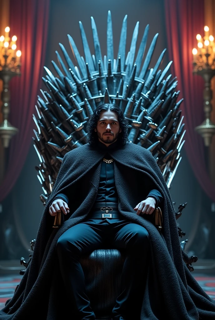 game of thrones ,Jon Snow sitting on the Iron Throne 4K