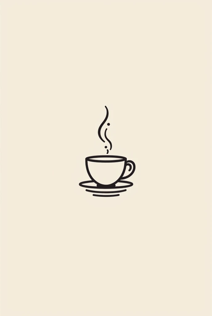 logo ice coffee line style simple