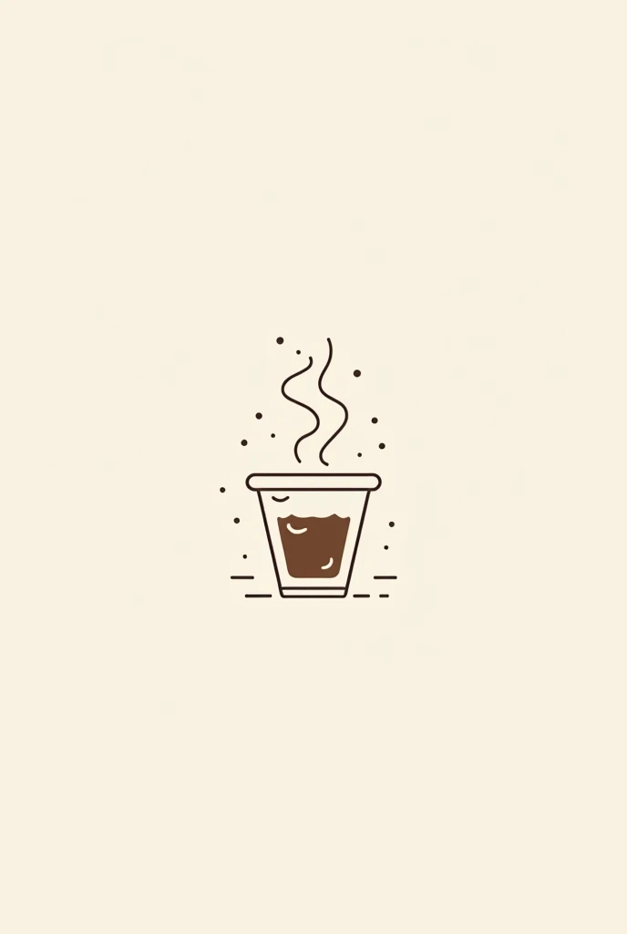 logo iced coffee line style simple