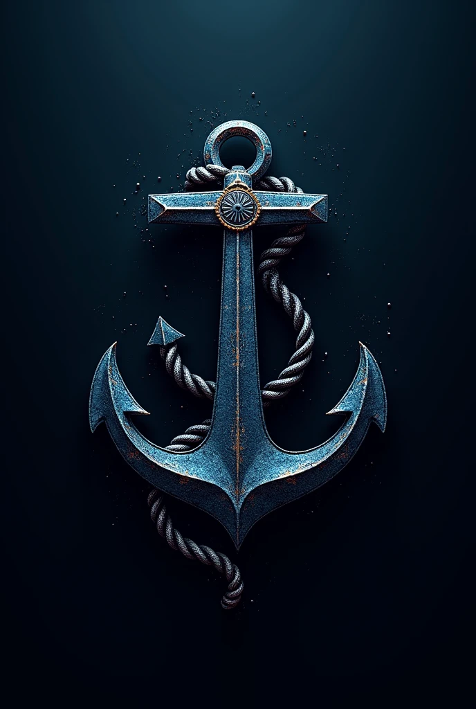Navy logo with dark theme, with lots and lots of details