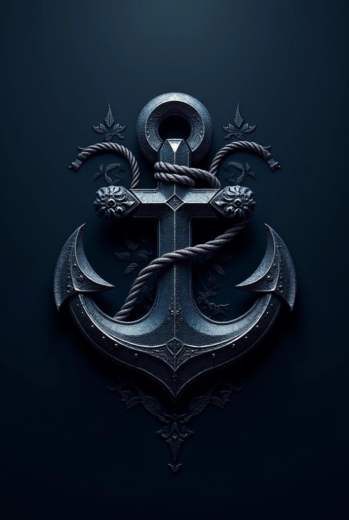 Navy logo with dark theme, with lots and lots of details 