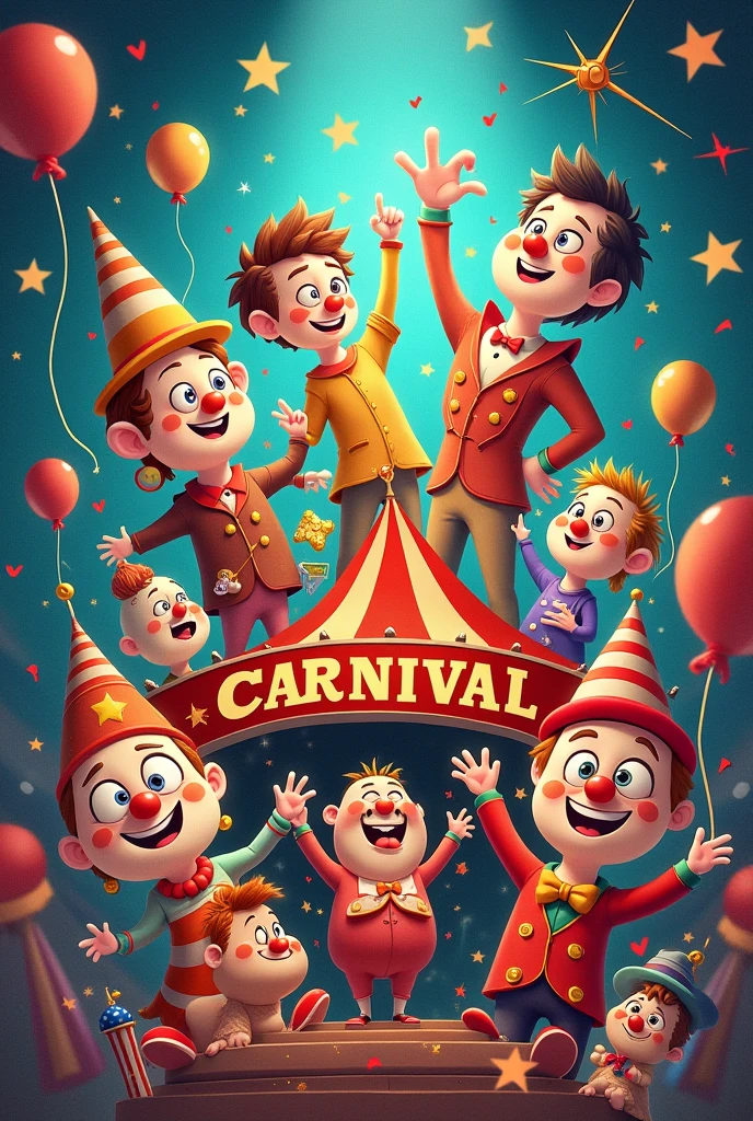 Simple drawing of this phrase "They say life is a carnival"
