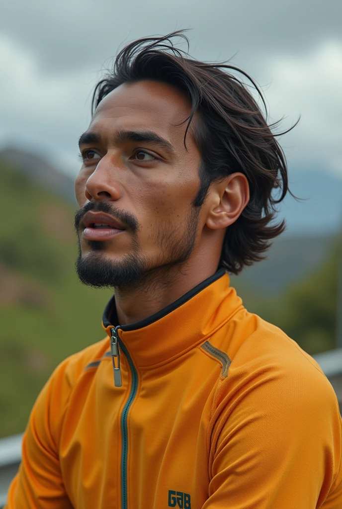 IA acts as a commercial engineer and creates an advertisement with the Bolivian athlete Hector Garibay Flores who specializes in long distance races,eating nuts as being: oranges, walnuts, almonds, bananas, aloe vera