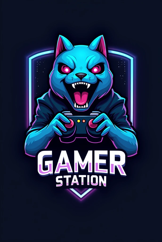 Crie uma logo "Gamer Station" In Portuguese
