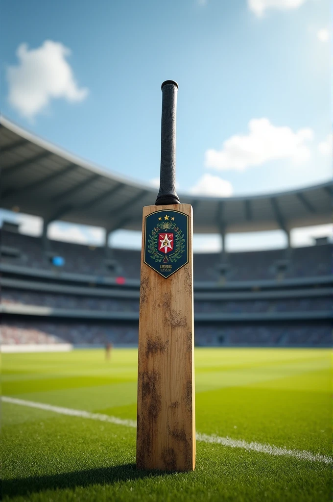 Cricket bat on stadium