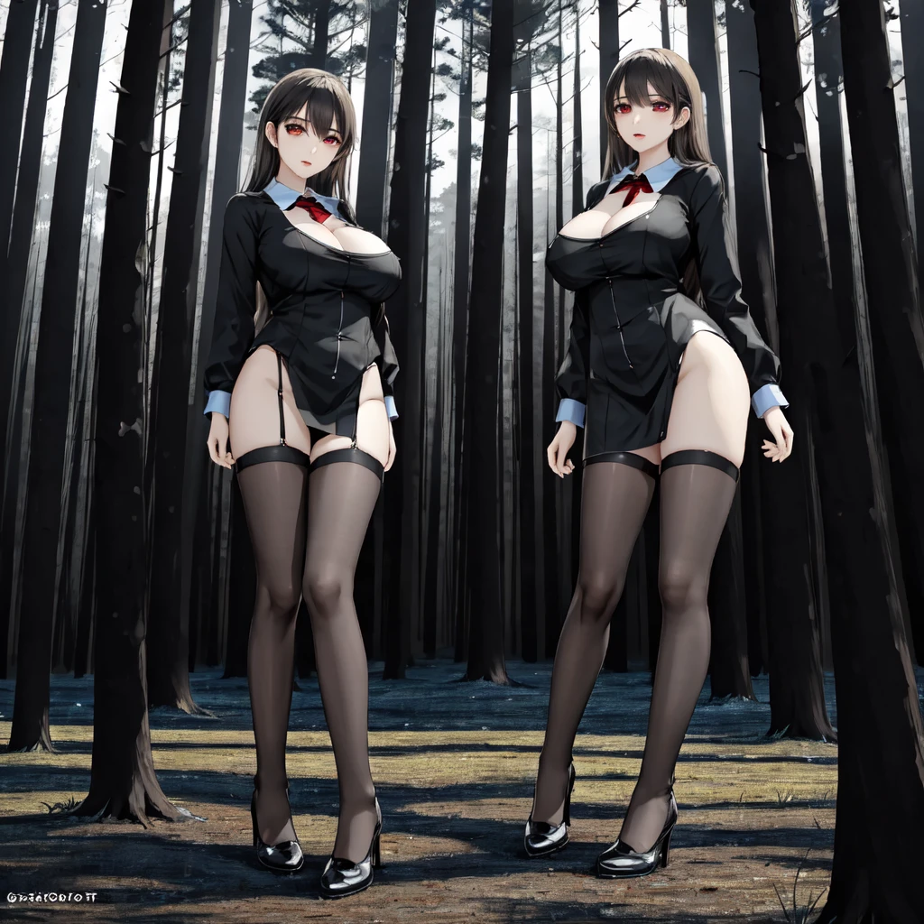 Forest at night,Ghastly,Large Breasts,long legs,