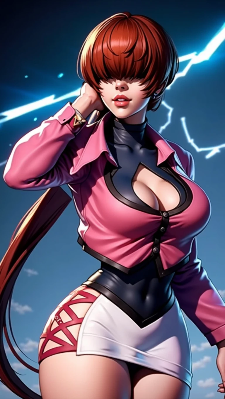 (at night), alone, in a video game scene a background of a beautiful city during the day raining, standing at attention, purple hair, lightning behind her, lightning coming out of her hand ((purple hair)), 1 girl, alone, 20 years old, young woman, perfect hands, beautiful and perfect fingers, long beautiful legs, perfect legs, beautiful body, beautiful nose, beautiful character design, perfect face, look at the viewer with a serious gesture and in a standing position attack (focusing on his face), closed mouth, Light_Smile, official art, extremely detailed CG unity 8k wallpaper, perfect lighting, bright and colorful front lighting, glowing skin (masterpiece: 1.0), (best_quality: 1.0), resolution ultra high, 4K, ultra detailed photography, 8K, HDR, high resolution, nonsense: 1.2, Kodak portra 400, film grain, blurred background, bokeh: 1.2, lens flare, (vibrant_color:1.2), professional photography, (beautiful_face : 1.5), (narrow waist),
