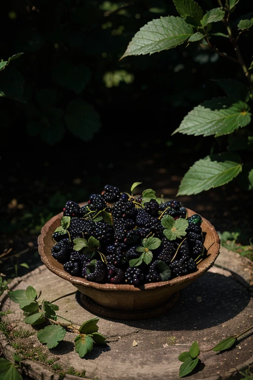 blackberries by the millions, strawberries, Forest fruits and green diamonds