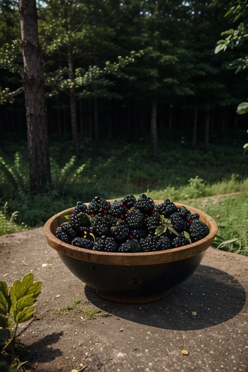 blackberries by the millions, strawberries, Forest fruits and green diamonds