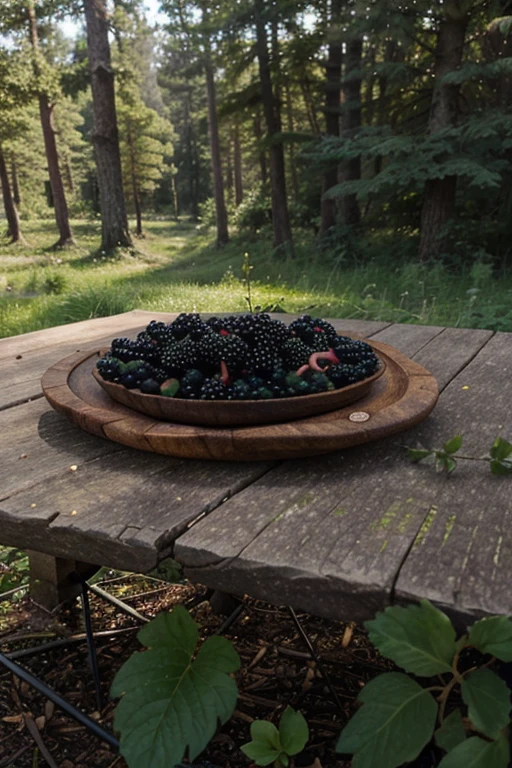 blackberries by the millions, strawberries, Forest fruits and green diamonds 