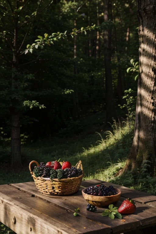 blackberries by the millions, strawberries, Forest fruits and green diamonds 