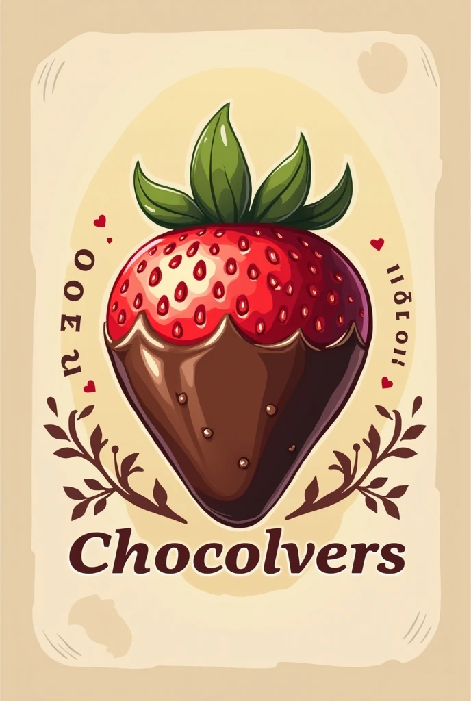 Logo for a pastry shop, the name is chocolovers