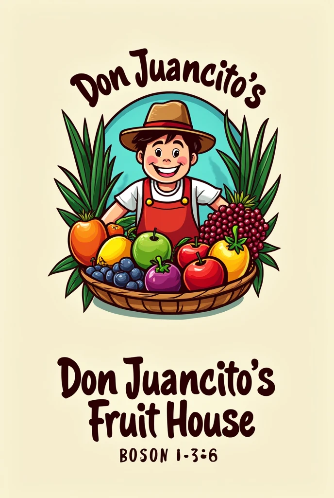 Fruit shop logos with the words : Don Juancito's fruit house