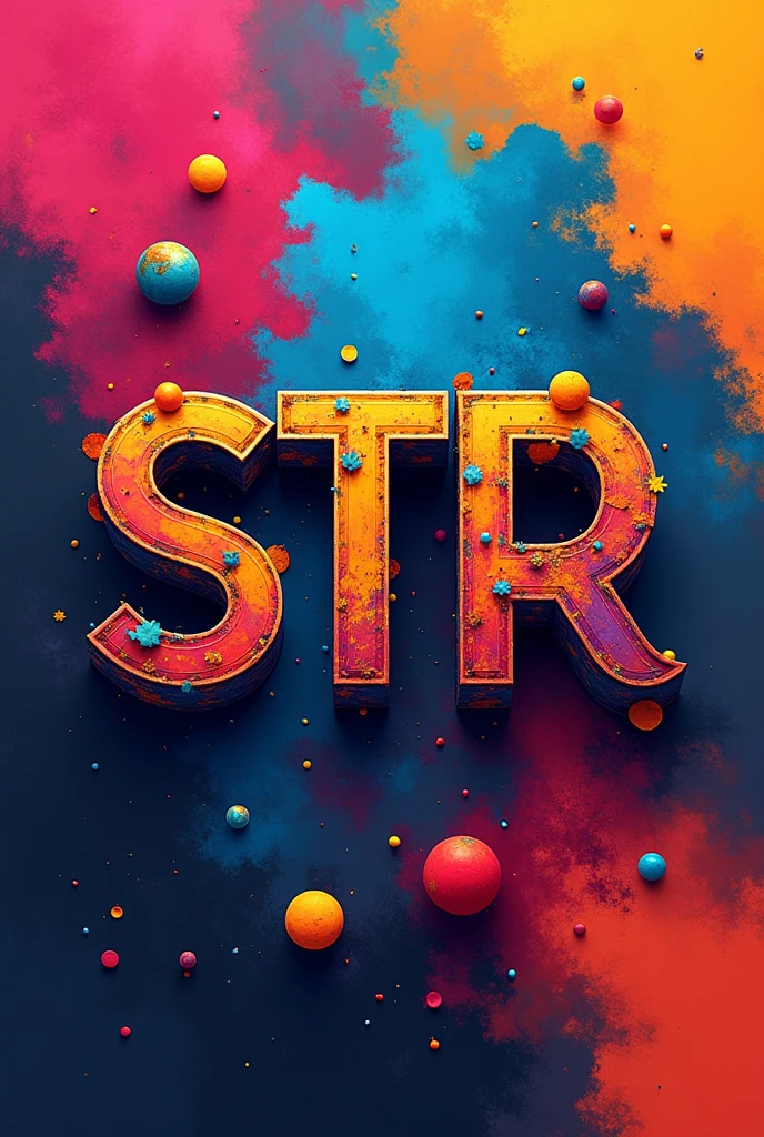 Background with the letters STR