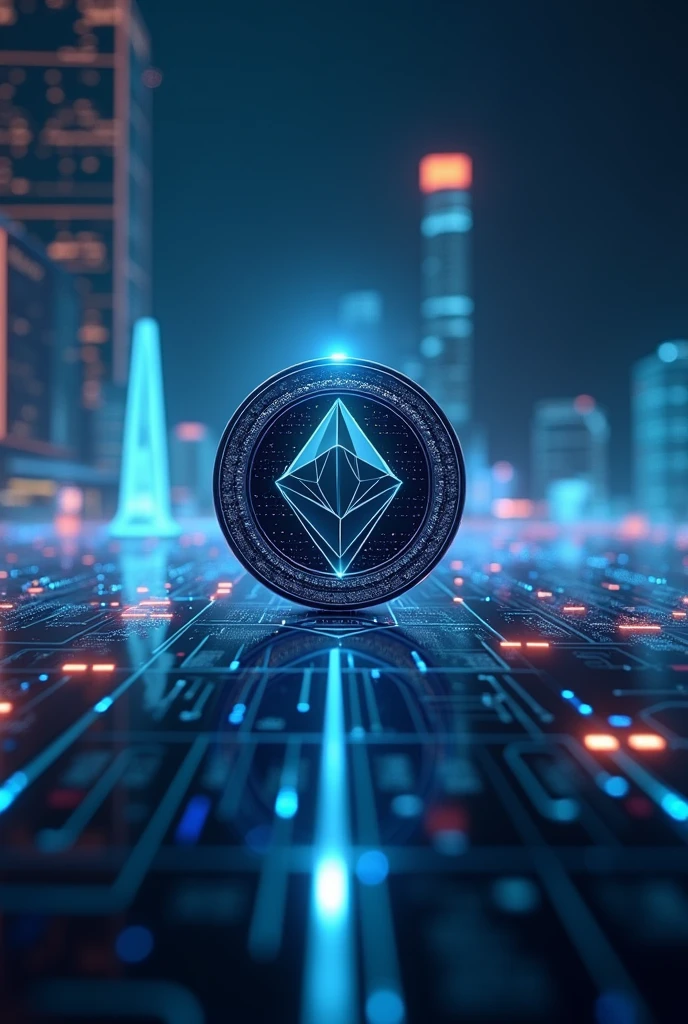 Create cryptocurrency image for mobile wallpaper