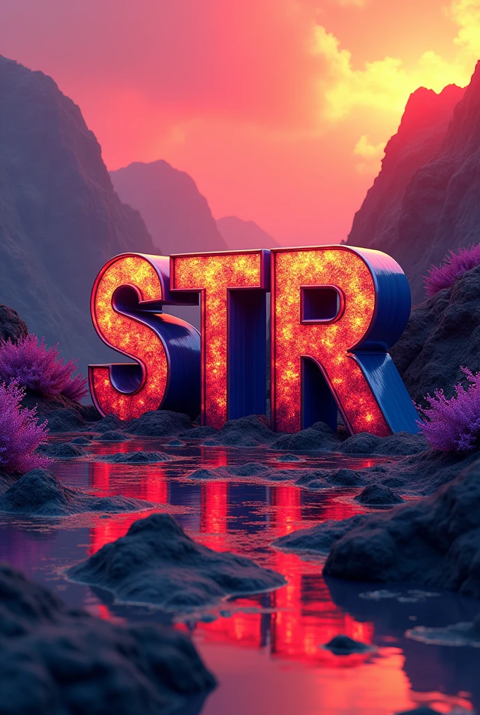 Background with the letters STR