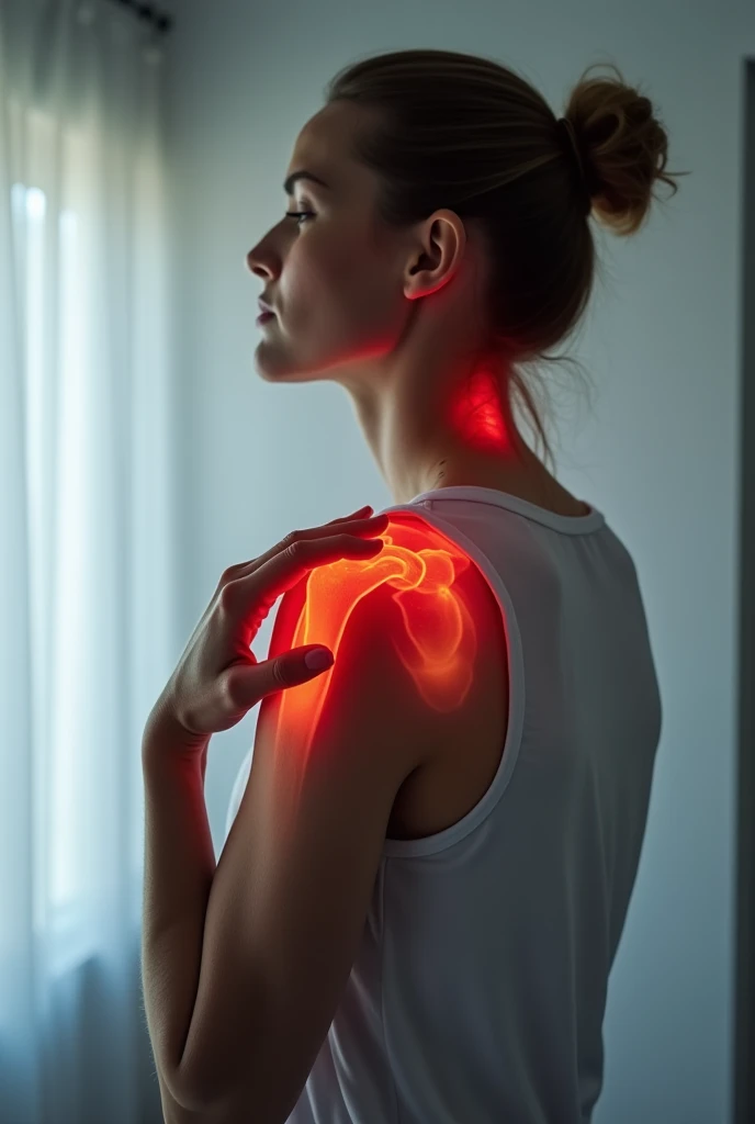 People who have shoulder pain and are in a shoulder brace position