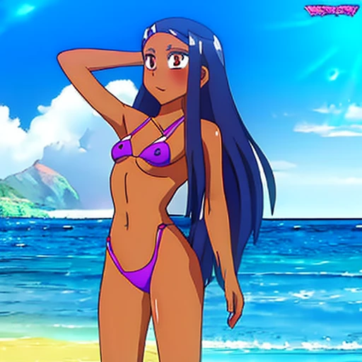 Naked Nessa and nagatoro on a beach