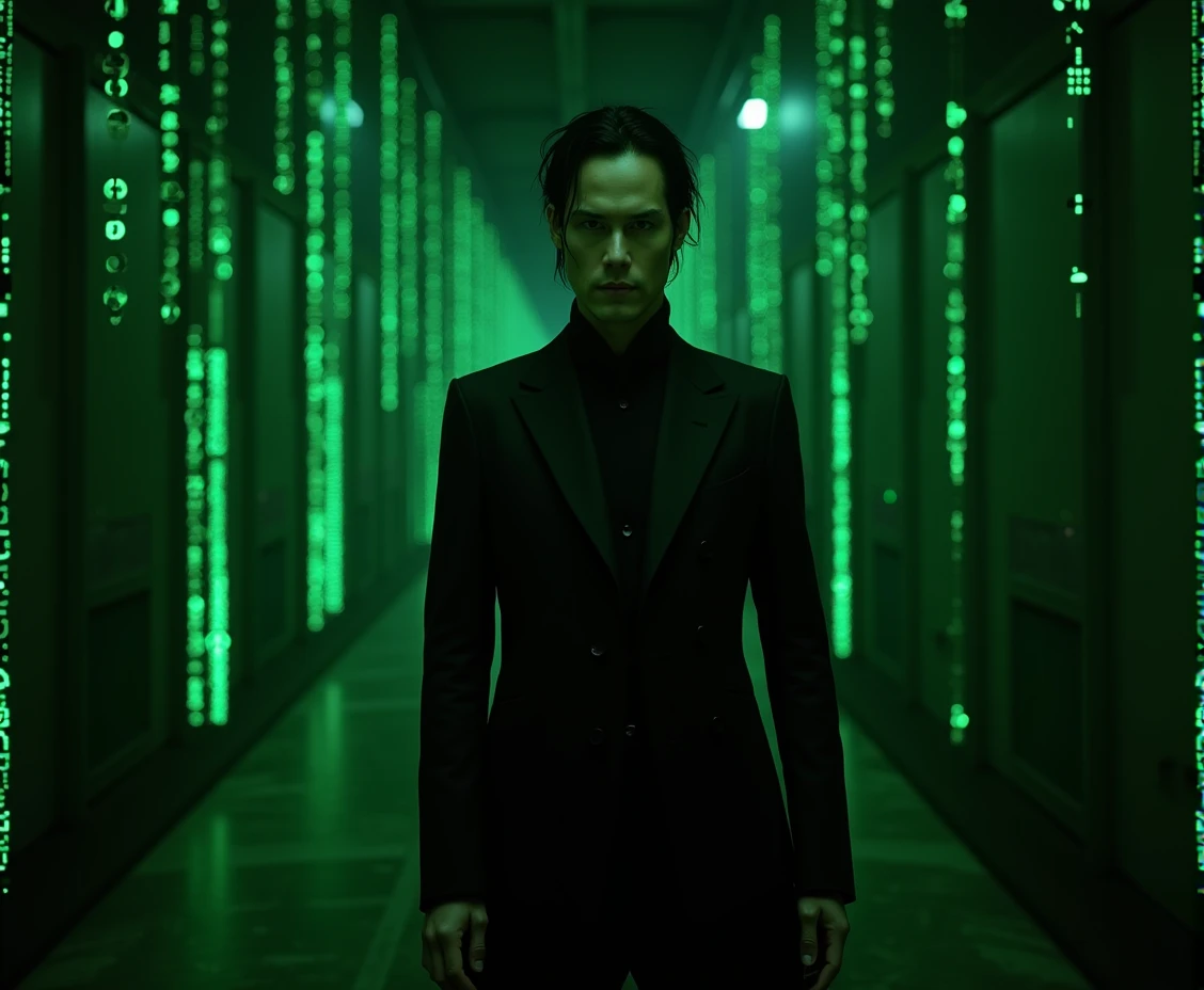 The Matrix,Keanu Levi,Movie Level,8k,Hyperrealism,Photography style,Movie special effects