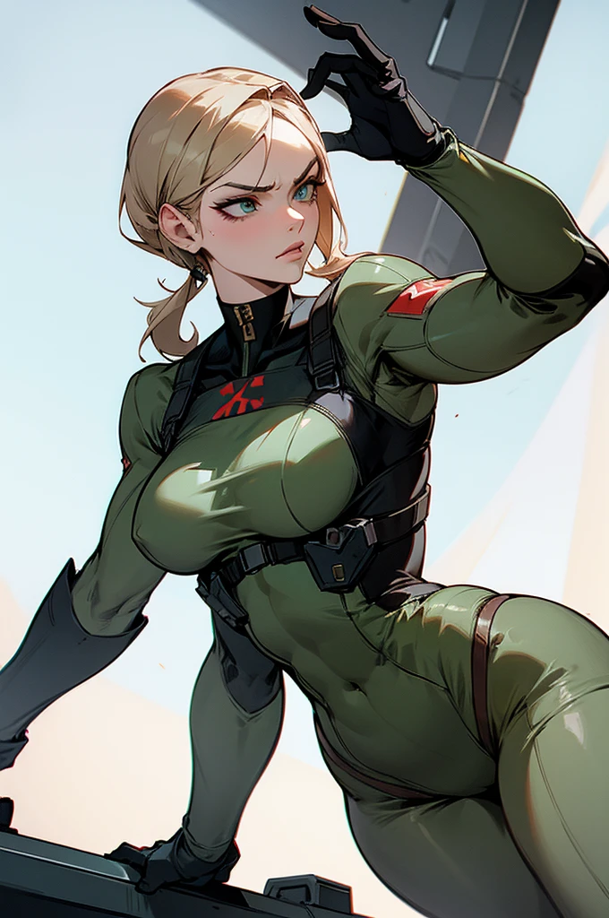 slim-thicc, beautiful, callipygian, fierce, fertile, dominant, in charge, Hamas soldier parachuting into Israel