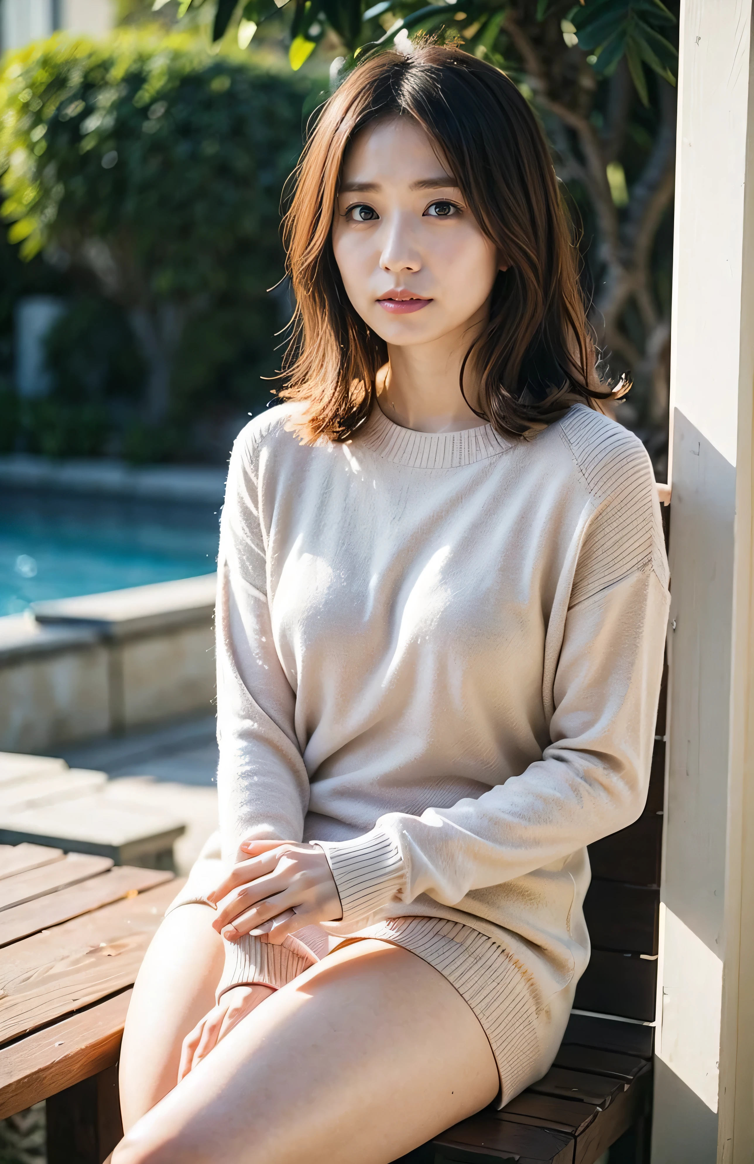 At the front desk of a luxurious inn、Midsummer Fashion、The sky turns red、Wet white t-shirt and jeans、、Light brown hair、Elegant hairstyle、Blue Eyed Woman、A woman with a cute upward gaze、When the sky gets dark、The sky turns red as the sun sets、Tight clothing that shows your body lines、、Elegant summer knitwear、Elegant summer sweater、Dress elegantly着こなす、Luxury Bagedium Shorthair:1.4))、The sun shines on her、Light brown hair、Light brown hair、The sky was dyed red、There are clouds、private's cute、Her ample breasts are obvious even through her clothes..、The shining sun is so beautiful、Dusk is approaching、Lens flare、I can see the sunset、((Sunlight reflecting off the ocean、Ocean View、The sun shines on the sea、'beautiful.、Small earrings、private'evening、Birds are also flying、、Brown Hair Color、Tying up hair、The woman is on the right:1.4))、Luxury leather belts、Shiny clothes、Light beige hair color、Background Blur、Braid only the front hair、Light brown hair、{{Cowgirl Shot}}、((Close-up shot from the waist up、Ample breasts:1.4))、Smile、Silk clothing、Ample breasts that can be seen even through clothes、Braid only the front hair、Cowboy Shot、Gorgeous white collared silk shirt and brown skirt、Dress elegantly、Luxury Bags、A lovely smile、((Ample breasts))、Full body photo、ring、Short skirt、Tuck your hair behind one ear、Silver Necklace、smile、 Elegant ponytail、Caustics、Highly detailed photos、Very beautiful and ideal short hair、Super no makeup、(8k、RAW Photos、Highest quality、masterpiece:1.2)、(Realistic、Realistic)、1 girl、((Medium Short Hair、Looking into the camera:1.4))、Hair blowing in the wind