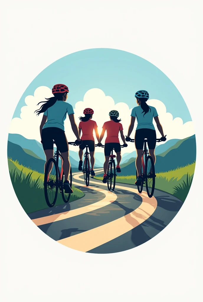 I want a logo for a women's cycling sorority