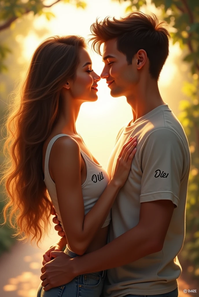Hugging each other