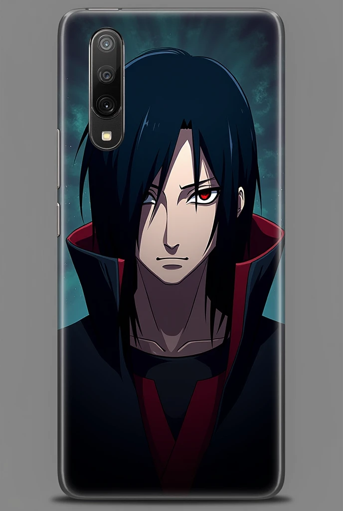 Design a phone cover for OnePlus Nord CE 3 Lite 5G with a photo of Itachi uchiha 