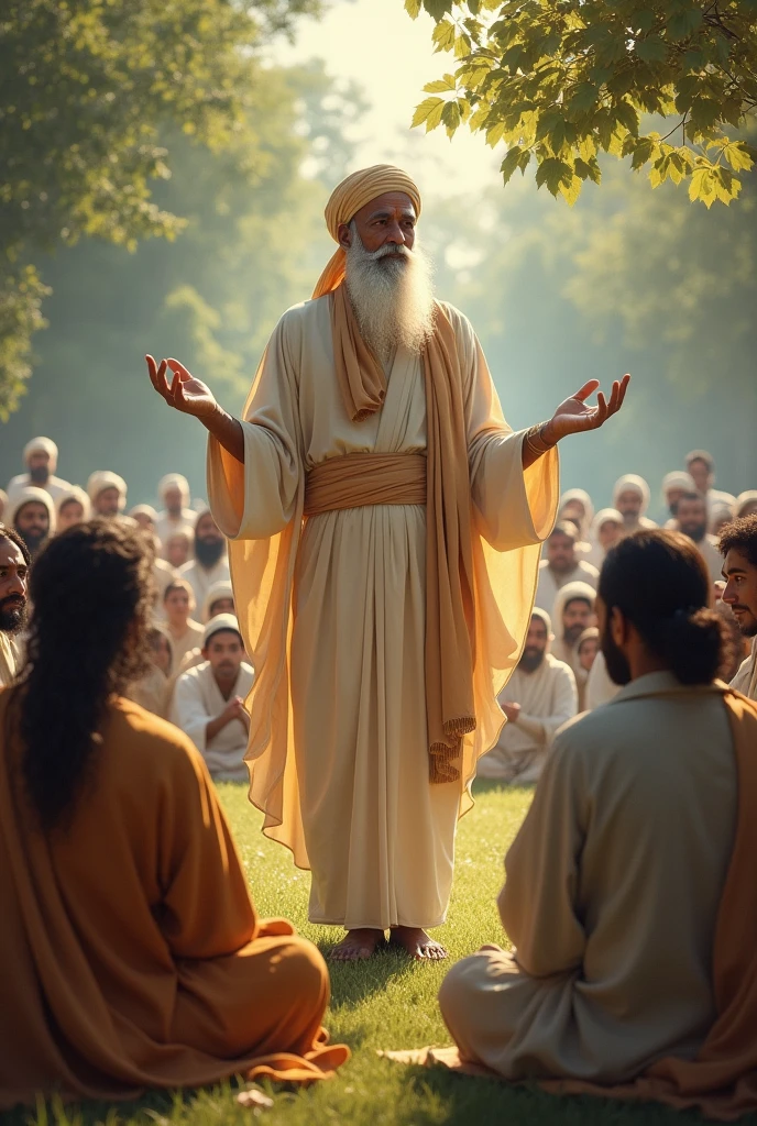 Baba Nanak ji addressing their pupils 