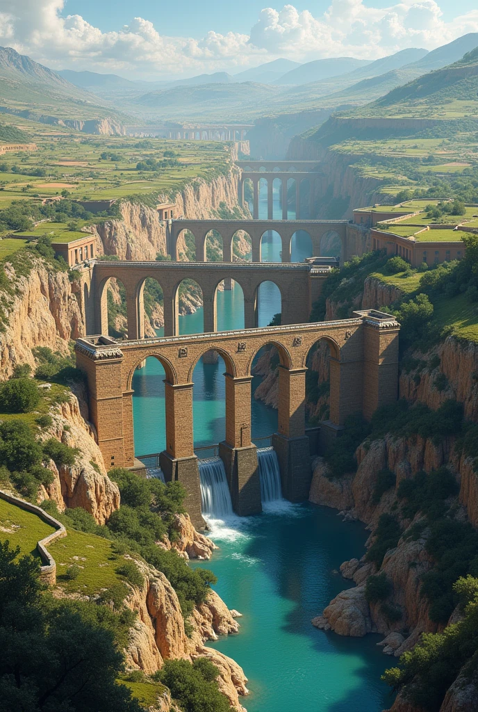 aqueducts, agricultural dams and canals