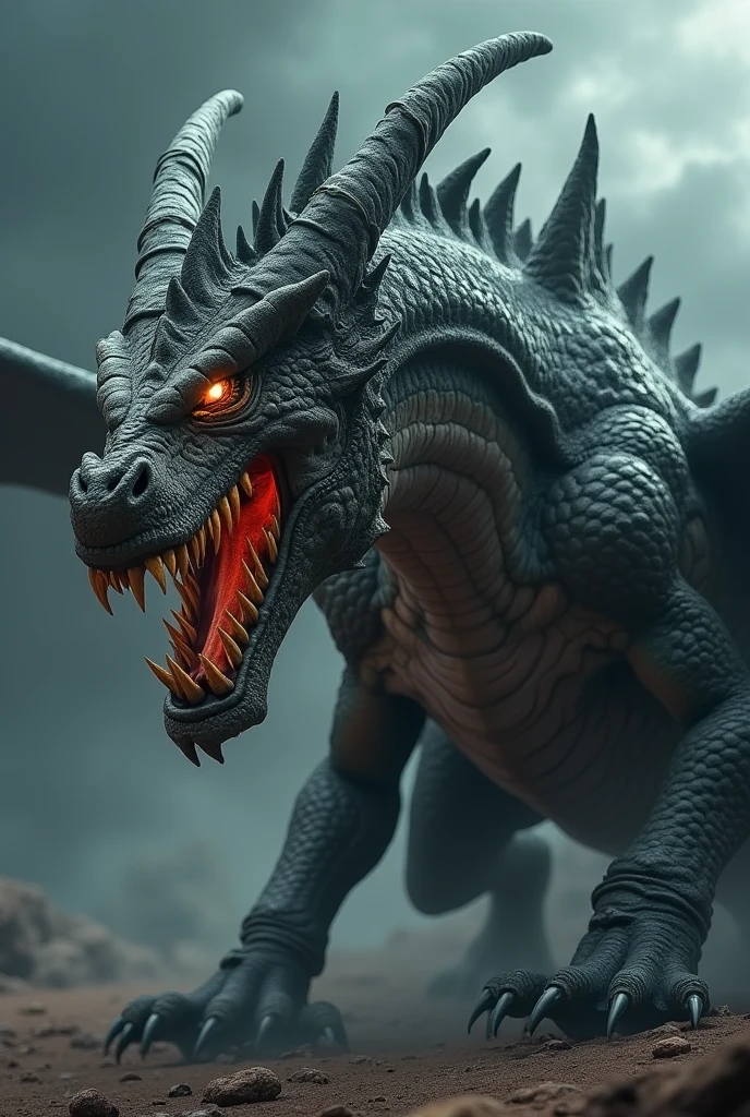 Create a Dragon with a real scary look

