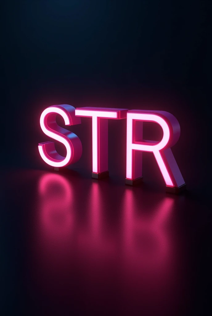 Black background with neon STR letters