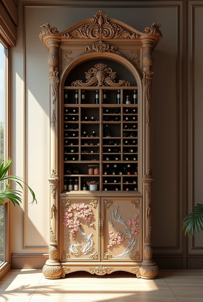 An anime-style wine cabinet 