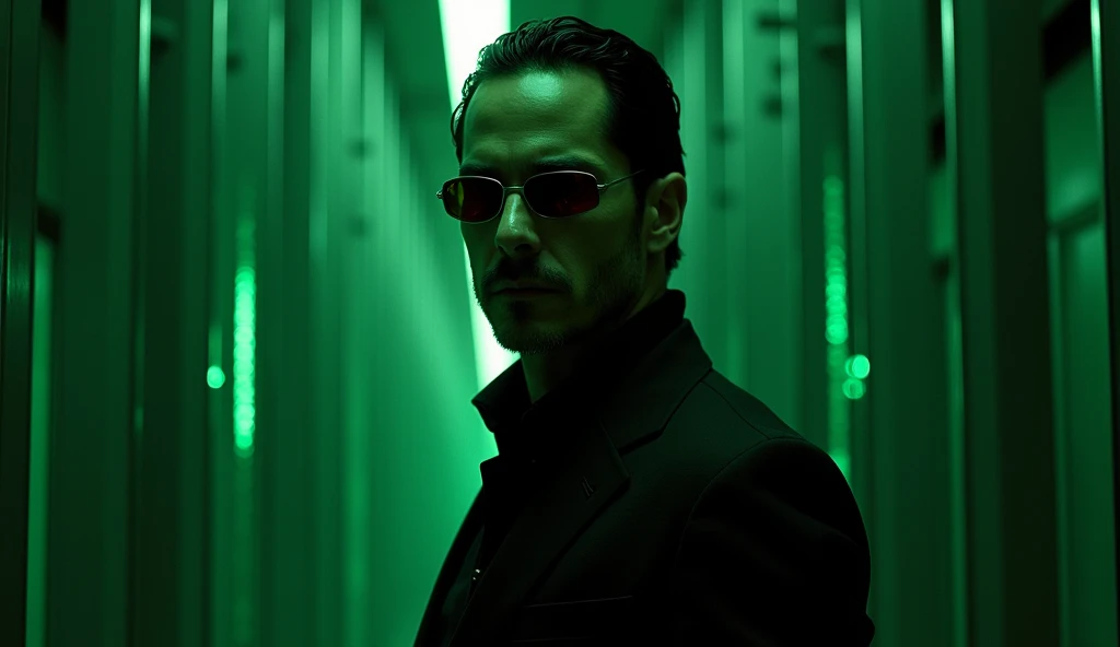 The Matrix,Keanu Levi,Movie Level,8k,Hyperrealism,Photography style,Movie special effects