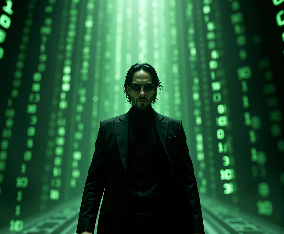 The Matrix,Keanu Levi,Movie Level,8k,Hyperrealism,Photography style,Movie special effects