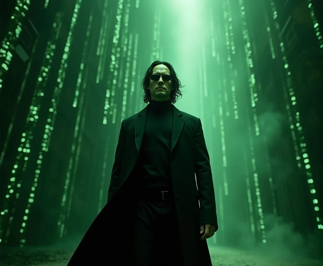 The Matrix,Keanu Levi,Movie Level,8k,Hyperrealism,Photography style,Movie special effects