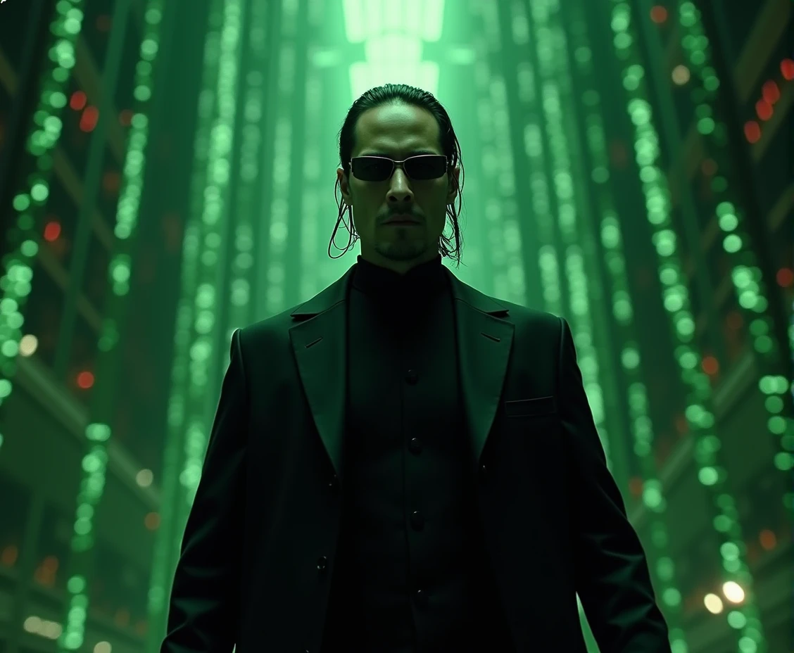 The Matrix,Keanu Levi,Movie Level,8k,Hyperrealism,Photography style,Movie special effects