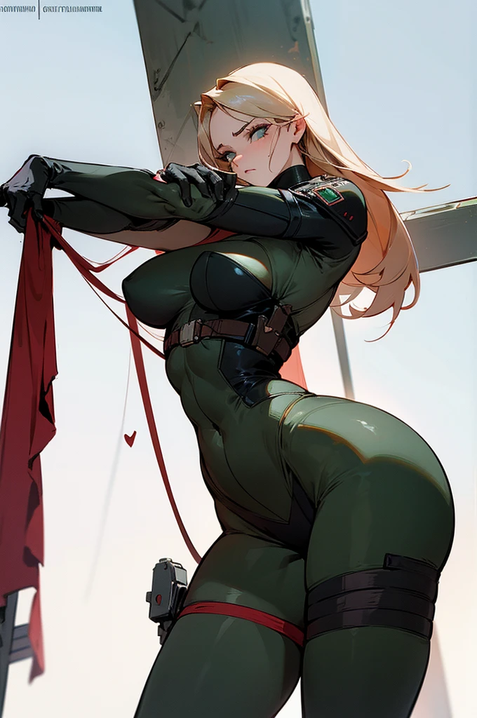 slim-thicc, beautiful, callipygian, fierce, fertile, dominant, in charge, metal gear, climbing and sneaking sexily
