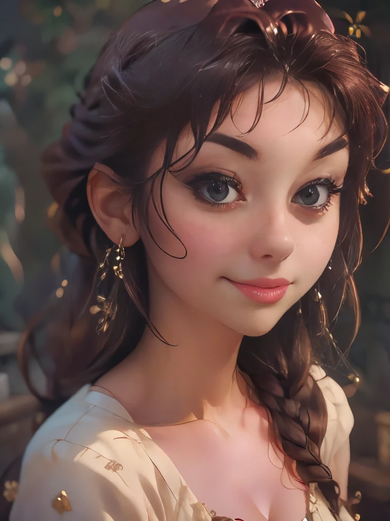 (Ultra Realistic), (Illustration), (High Resolution), (8K), (Very Detailed), (Best Illustration), (Beautiful and Detailed Eyes), (Best Quality), (Ultra Detailed), (Masterpiece), (Wallpaper), (Detailed Face), Facial Pore,Solo,One Girl,, Fine Detail, Detailed Face, (Detail),(Realistic Lighting: 1.1),À la Fed image of long haired woman smiling at photo, One adorable  face, ,  female actress, , cute  actress, gorgeous young  woman,
