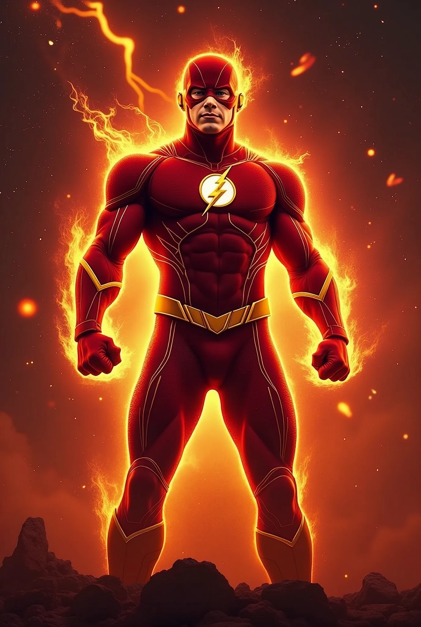 Write the words "Arthur - 6 anos" in The Flash heroe style