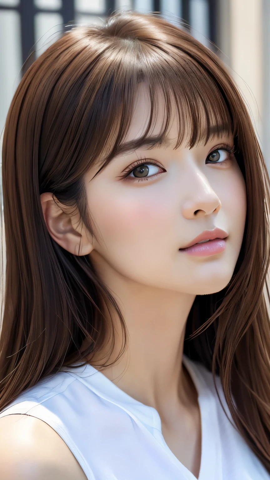 (Representative works:1.3)、(8k、Realistic、RAW Photos、Best image quality:1.4)、(30 year old mature woman)、Small face、Beautiful Face、(Realistic Face)、No makeup、Natural Makeup、light makeup、 (Dark brown hair)、Beautiful hairstyle、Realistic eyes、Beautiful details、 (Realisticな肌)、Beautiful Skin、 (Casual Fashion)、 Confused、 charm、超High resolution、Ultra-realistic、 High resolution、Golden Ratio