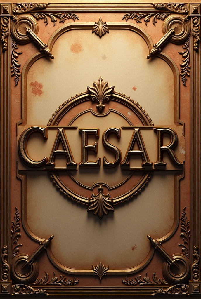 Wallpaper with the letters Caesar