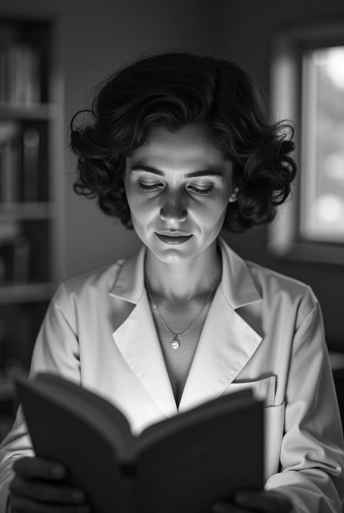 Images of scientist Rosalind Franklin investigating