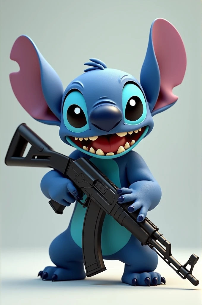 Stitch de lilo y stitch con un ak-47