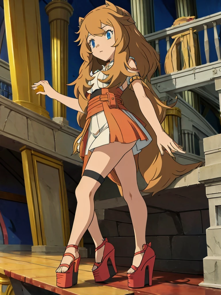 Raphtalia in sexy open toe platform high heels
